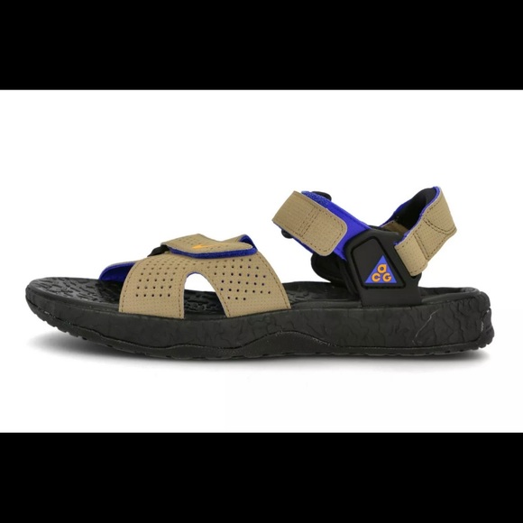 Nike ACG Deschutz Khaki Blue Orange Sandals CT3303 - Picture 4 of 9